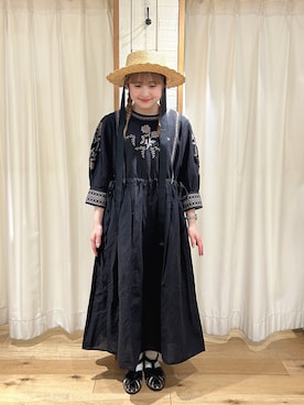 「TSUHARU by Samansa Mos2（ツハルバイサマンサモスモス）のアイテム（ワンピース/ドレス）」を使った、あぶさん（レディース・152cm）の春コーディネート