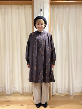 「TSUHARU by Samansa Mos2（ツハルバイサマンサモスモス）のアイテム（チュニック）」を使った、あぶさん（レディース・152cm）の秋コーディネート