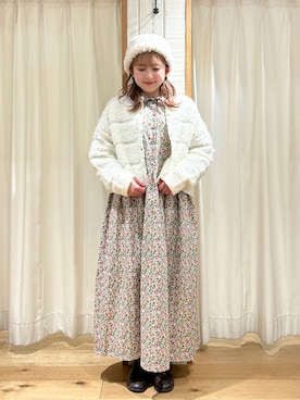 「TSUHARU by Samansa Mos2（ツハルバイサマンサモスモス）のアイテム（カーディガン/ボレロ）」を使った、あぶさん（レディース・152cm）の秋コーディネート