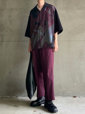 「MONKEY TIME（モンキータイム）のアイテム（ネックレス、ホワイト系）」を使った、snobさん（メンズ・172cm）の夏コーディネート