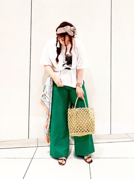 「Cepica（セピカ）のアイテム（パンツ）」を使った、saya🌵〔 相互フォロー 〕さん（レディース・150cm）の夏コーディネート