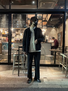 「DHOLIC（ディーホリック）のアイテム（スラックス）」を使った、kocoinsさん（メンズ・178cm）の秋コーディネート
