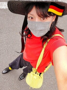 「passage mignon/flaneur（パサージュミニョンフラヌール）のアイテム」を使った、さち魚さん（レディース・160cm）の夏コーディネート