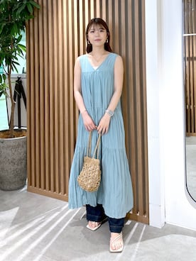 「FREE'S MART（フリーズマート）のアイテム（かごバッグ）」を使った、takamiさん（レディース・164cm）の夏コーディネート