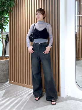 「シースルー」｜「アイテム（キャミソール）」を使った、takamiさん（レディース・164cm）の夏コーディネート