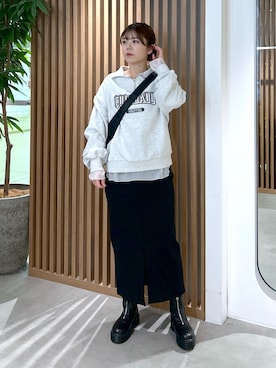 「FREE'S MART（フリーズマート）のアイテム（スウェット）」を使った、takamiさん（レディース・164cm）の冬コーディネート