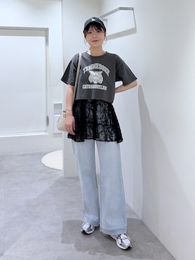 「FREE'S MART（フリーズマート）のアイテム（帽子）」を使った、takamiさん（レディース・164cm）の夏コーディネート