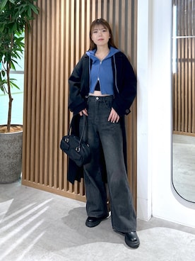 「FREE'S MART（フリーズマート）のアイテム（チェスターコート）」を使った、takamiさん（レディース・164cm）の秋コーディネート