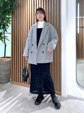 「FREE'S MART（フリーズマート）のアイテム（ピーコート）」を使った、takamiさん（レディース・164cm）の冬コーディネート
