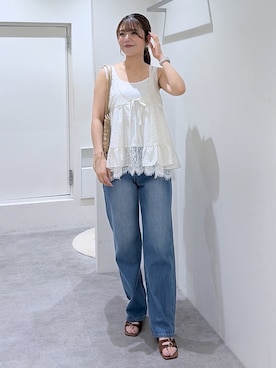 「FREE'S MART（フリーズマート）のアイテム（パンツ）」を使った、takamiさん（レディース・164cm）の夏コーディネート