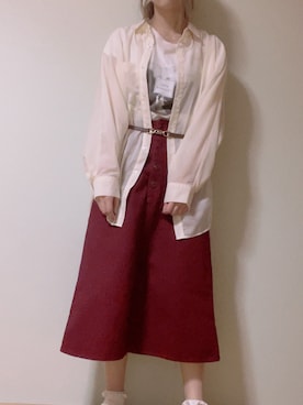 「AS as know as（エーエス アズノウアズ）のアイテム（スカート）」を使った、harp9さん（レディース・154cm）の夏コーディネート