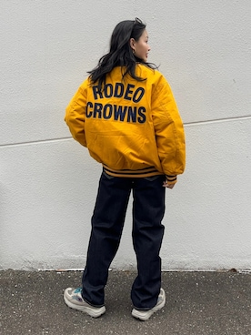 「RODEO CROWNS WIDE BOWL（ロデオクラウンズワイドボウル）のアイテム（ジャケット/アウター）」を使った、RODEOCROWNSWIDEBOWLさん（レディース・161cm）の冬コーディネート