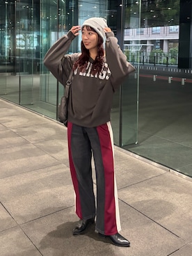 「アイテム（ニットキャップ/ビーニー）」を使った、RODEOCROWNSWIDEBOWLさん（レディース・163cm）の秋コーディネート