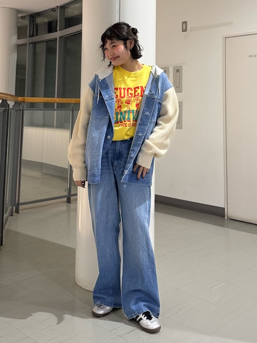 ニットドッキングデニムジャケット