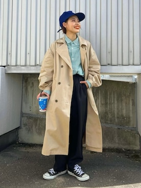 「RODEO CROWNS WIDE BOWL（ロデオクラウンズワイドボウル）のアイテム（ジャケット/アウター）」を使った、RODEOCROWNSWIDEBOWLさん（レディース・161cm）の春コーディネート