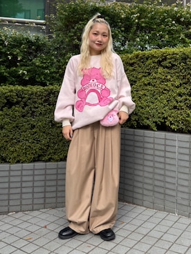 「アイテム（ポーチ）」を使った、RODEOCROWNSWIDEBOWLさん（レディース・153cm）の秋コーディネート