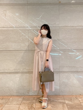 「VINTAGE（ヴィンテージ）のアイテム（サンダル）」を使った、maiiさん（レディース・160cm）の夏コーディネート