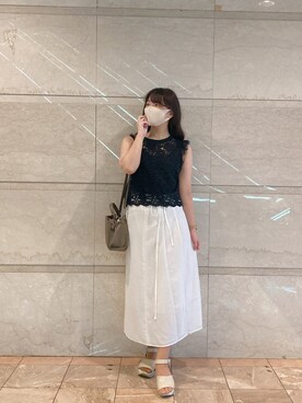 「VINTAGE（ヴィンテージ）のアイテム（サンダル）」を使った、maiiさん（レディース・160cm）の夏コーディネート