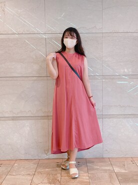 「VINTAGE（ヴィンテージ）のアイテム（サンダル）」を使った、maiiさん（レディース・160cm）の夏コーディネート
