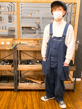 「Ruben（ルーベン）のアイテム（キャスケット）」を使った、ando0107209さん（メンズ・168cm）の秋コーディネート