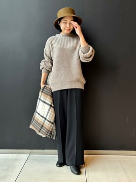 「URBAN RESEARCH ROSSO WOMEN（アーバンリサーチ　ロッソ）のアイテム（帽子）」を使った、HARADAさん（レディース・153cm）の秋コーディネート
