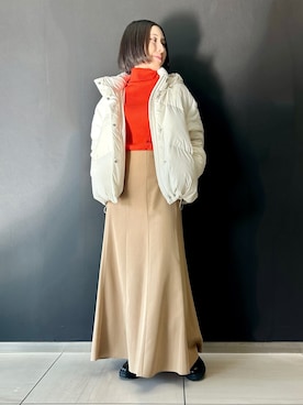 「URBAN RESEARCH ROSSO WOMEN（アーバンリサーチ　ロッソ）のアイテム（ダウンジャケット/コート）」を使った、HARADAさん（レディース・153cm）の冬コーディネート