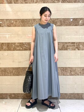 「URBAN RESEARCH ROSSO WOMEN（アーバンリサーチ　ロッソ）のアイテム（サンダル）」を使った、HARADAさん（レディース・153cm）の夏コーディネート