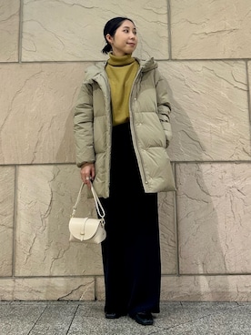 「URBAN RESEARCH ROSSO WOMEN（アーバンリサーチ　ロッソ）のアイテム（ダウンジャケット/コート）」を使った、HARADAさん（レディース・153cm）の冬コーディネート