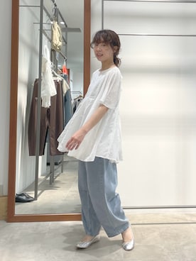 「PUAL CE CIN（ピュアルセシン）のアイテム」を使った、9nikoさん（レディース・162cm）の夏コーディネート