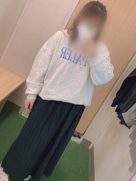 「アパレルスタッフ」｜「アイテム（スウェット）」を使った、hinapinaさん（レディース・158cm）の秋コーディネート