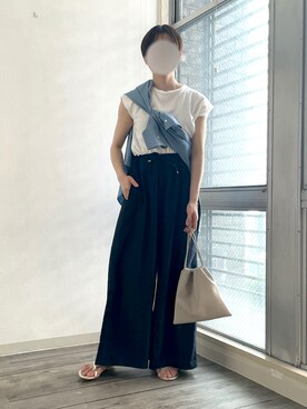 「vingtrois（バントロア）のアイテム」を使った、mikaさん（レディース・160cm）の夏コーディネート