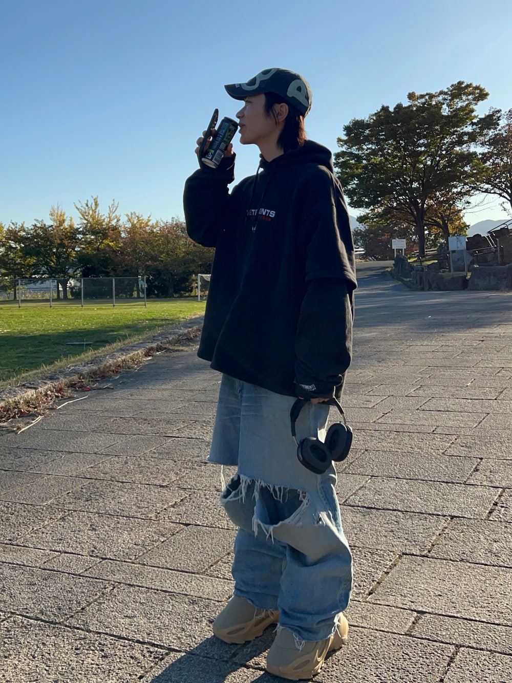 balenciaga 2017 キャンペーンロゴ キャップ ブルー balenciaga 2017