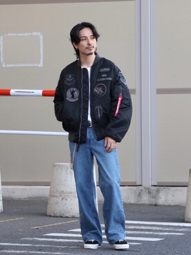 「重ね着ベストシーズン」｜「アイテム（MA-1）」を使った、yoshikiさん（メンズ・171cm）の秋コーディネート