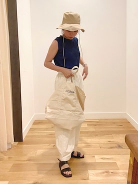 「KIJIMA TAKAYUKI」｜「アイテム（サンダル）」を使った、umi0120さん（レディース・153cm）の夏コーディネート