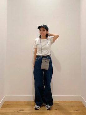 「PETIT BATEAU（プチバトー）のアイテム」を使った、uさん（レディース・153cm）の夏コーディネート