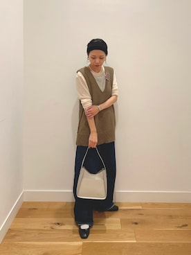 「アイテム（ヘアバンド）」を使った、uさん（レディース・153cm）の夏コーディネート