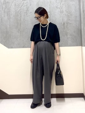 「アイテム（ローファー）」を使った、チヒロさん（レディース・157cm・30代）の夏コーディネート