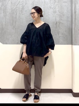 「新作」｜「アイテム（パンツ）」を使った、チヒロさん（レディース・157cm）の夏コーディネート