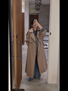 「アイテム（トレンチコート）」を使った、wgsatou84さん（レディース・162cm）の秋コーディネート