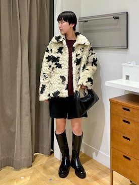 「ファーコート」｜SAKURAさん（レディース・167cm）の冬コーディネート