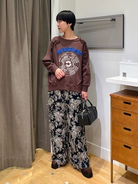 「ROSE BUD（ローズバッド）のアイテム（パンツ）」を使った、SAKURAさん（レディース・166cm）の冬コーディネート