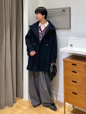 「ROSE BUD（ローズバッド）のアイテム（パンツ）」を使った、SAKURAさん（レディース・166cm）の冬コーディネート