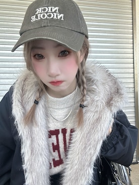 「アイテム（メイクアップ）」を使った、星空さん（レディース・160cm）の冬コーディネート