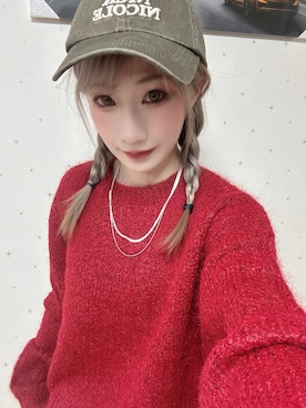 「アイテム（チーク）」を使った、星空さん（レディース・160cm）の冬コーディネート