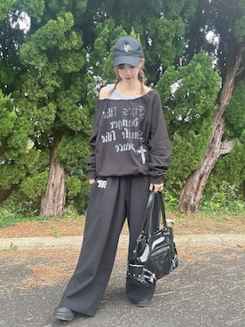 「アイテム（スウェットパンツ）」を使った、星空さん（レディース・160cm）の秋コーディネート