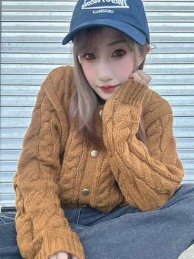 「アイテム（チーク）」を使った、星空さん（レディース・160cm）の冬コーディネート