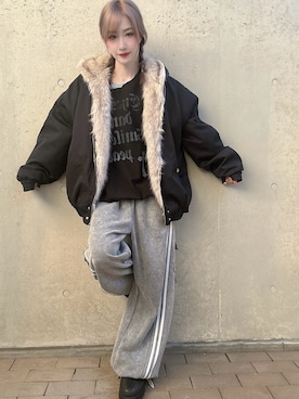 「アイテム（カーゴパンツ）」を使った、星空さん（レディース・160cm）の秋コーディネート