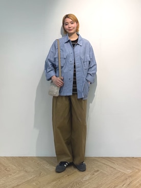 「バブアー」｜Barbour スタッフさん（レディース・175cm）の春コーディネート