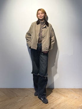 「バブアー」｜Barbour スタッフさん（レディース・157cm）の春コーディネート