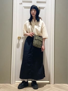 「Barbour（バブアー）のアイテム」を使った、Barbour スタッフさん（レディース・150cm）の春コーディネート